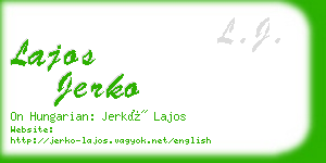 lajos jerko business card